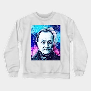 Auguste Comte Snowy Portrait | Auguste Comte Artwork 13 Crewneck Sweatshirt